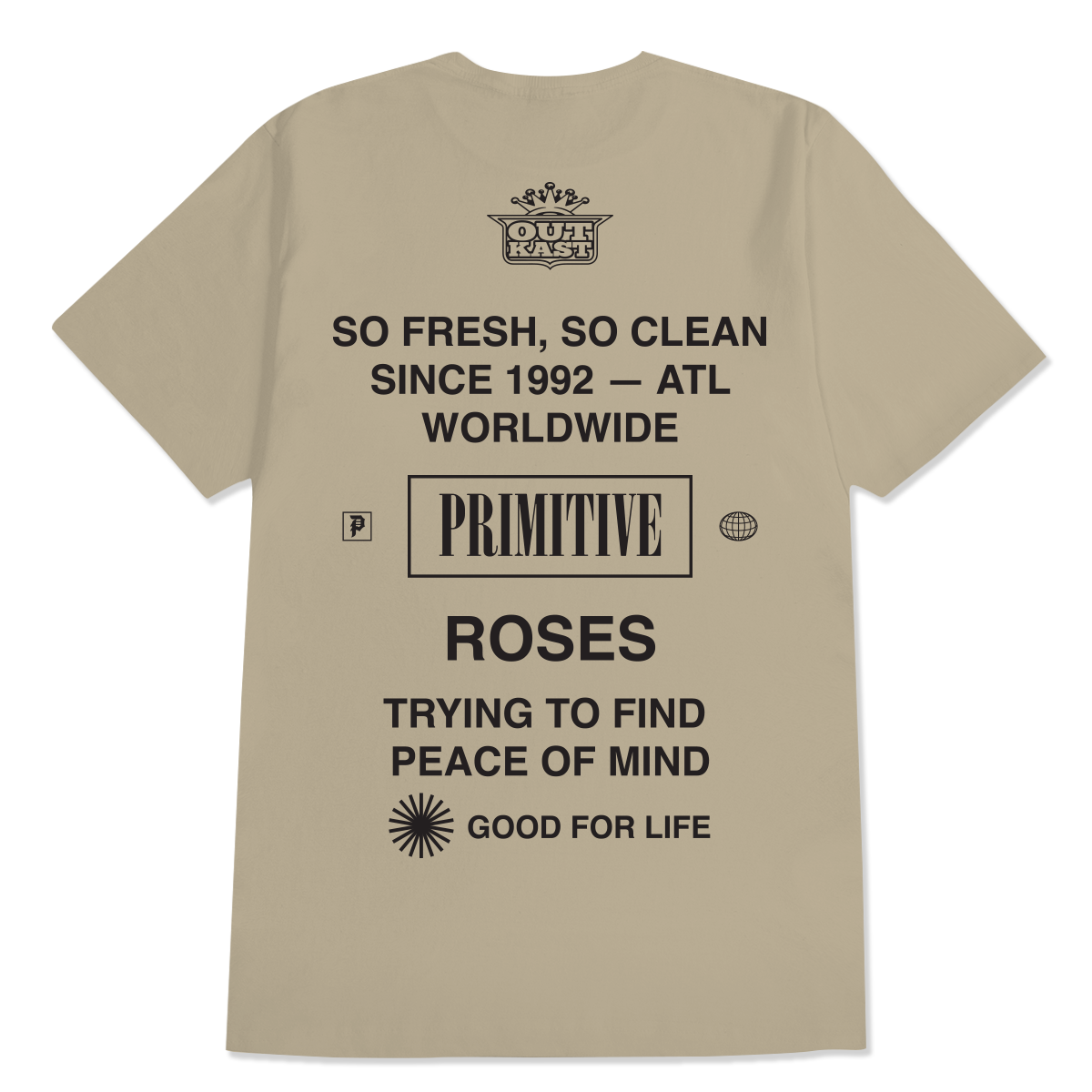 Primitive x OutKast Stripes T-Shirt "Sand"