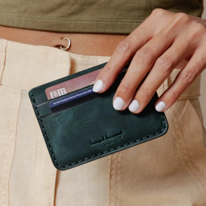 Palma Artisan Card Holder Green