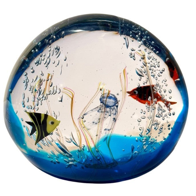 Elio Raffaeli Italian Handblown Glass Colorful Aquarium Sculpture
