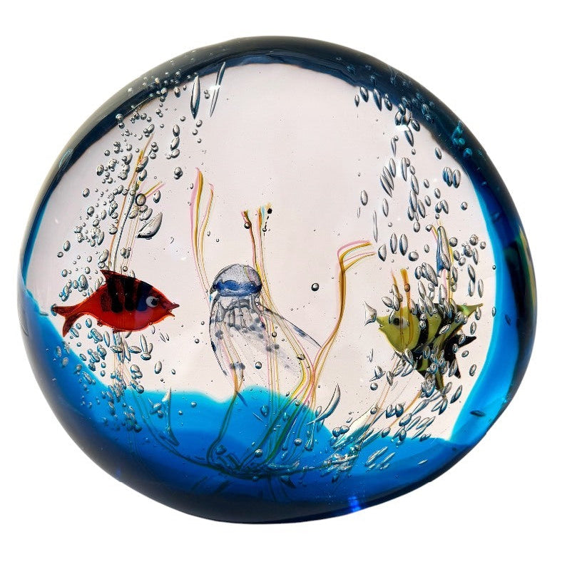 Elio Raffaeli Italian Handblown Glass Colorful Aquarium Sculpture