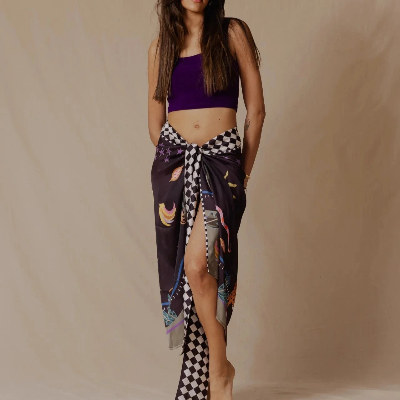 Palma Wilderness Lover Sarong Black