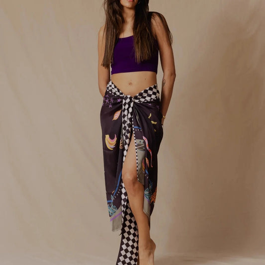 Palma Wilderness Lover Sarong Black