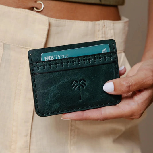 Palma Artisan Card Holder Green