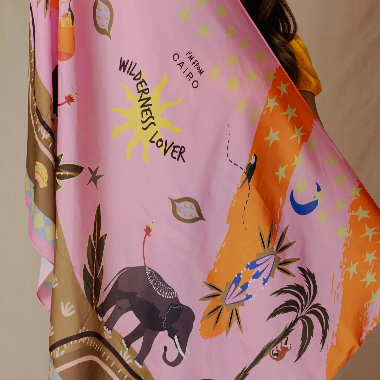 Palma Wilderness Lover Coverup Hot Pink X Orange