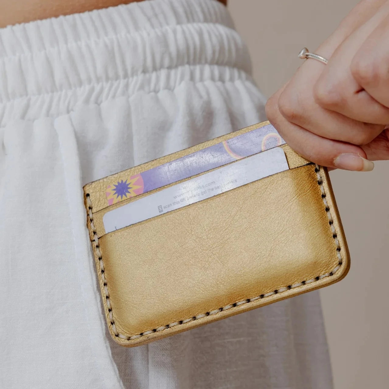 Palma Gleam Card Holder Gold