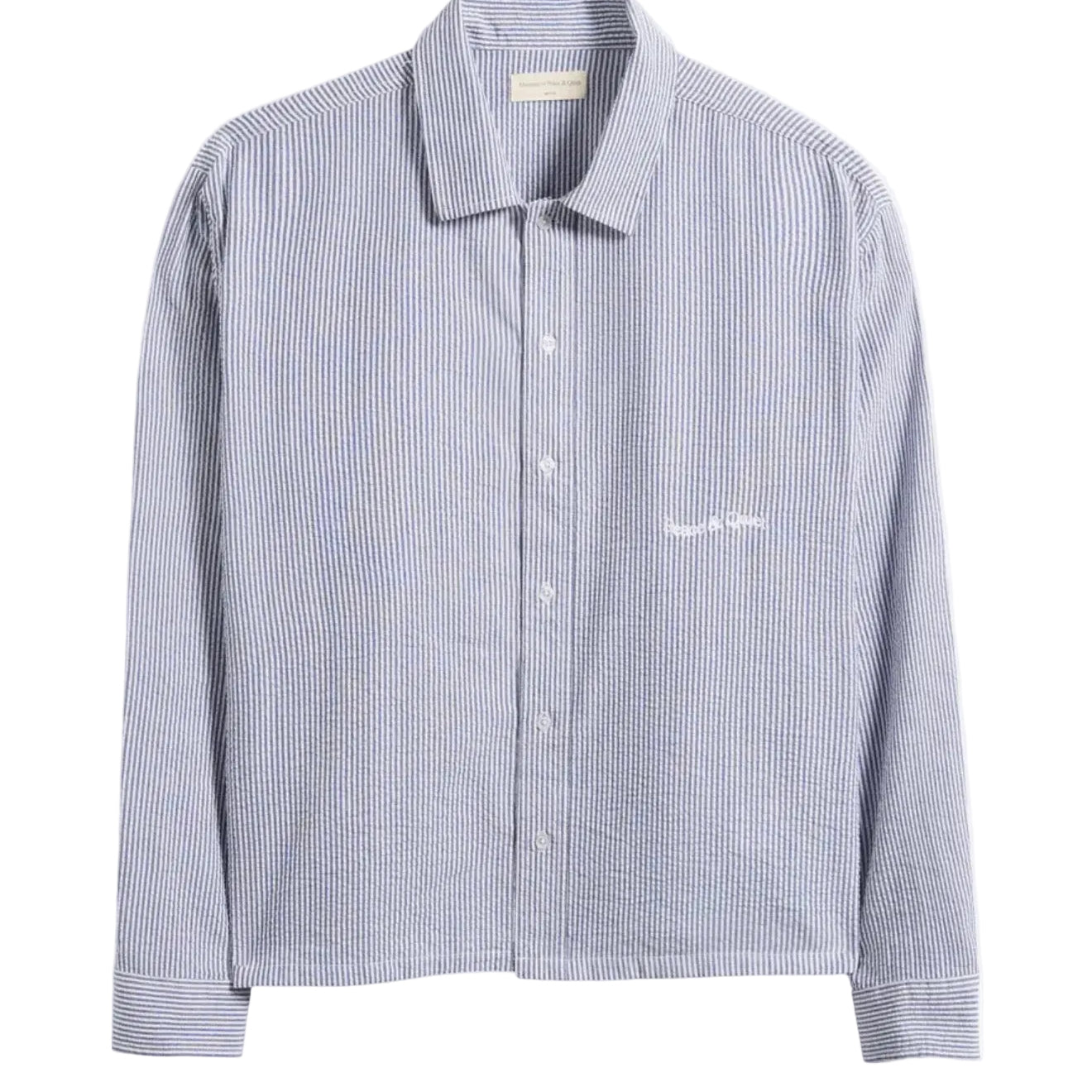 Museum of Peace and Quiet Wordmark Button Up “Navy”