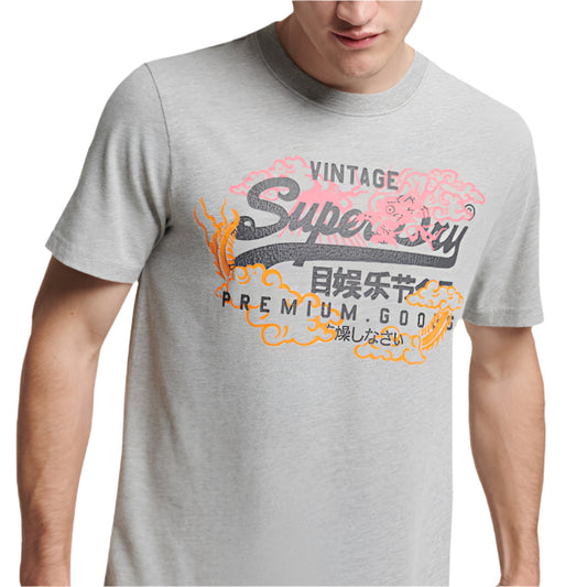 Superdry Vintage VL Narrative T-Shirt "Grey Marl"
