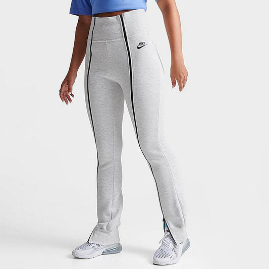 Nike Women's Sportswear Tech Fleece High-Rise Slim Zip Pants - Grey