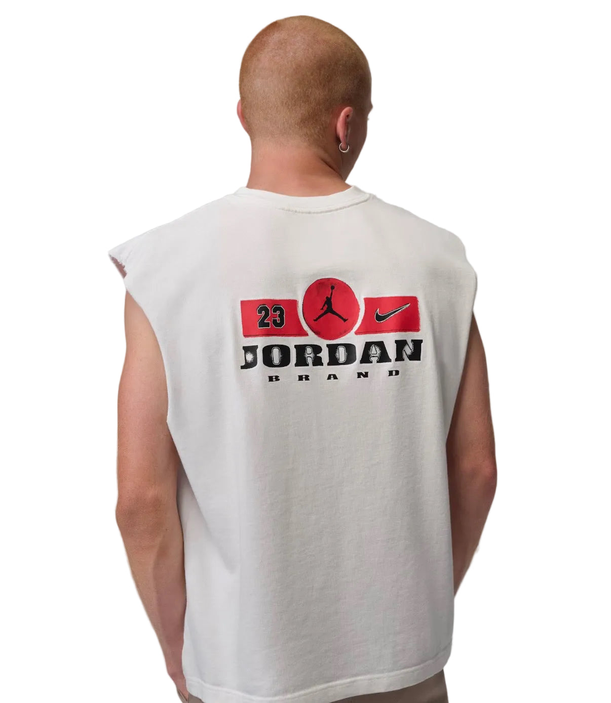 Jordan Brooklyn Men’s Sleeveless Muscle Top “White”