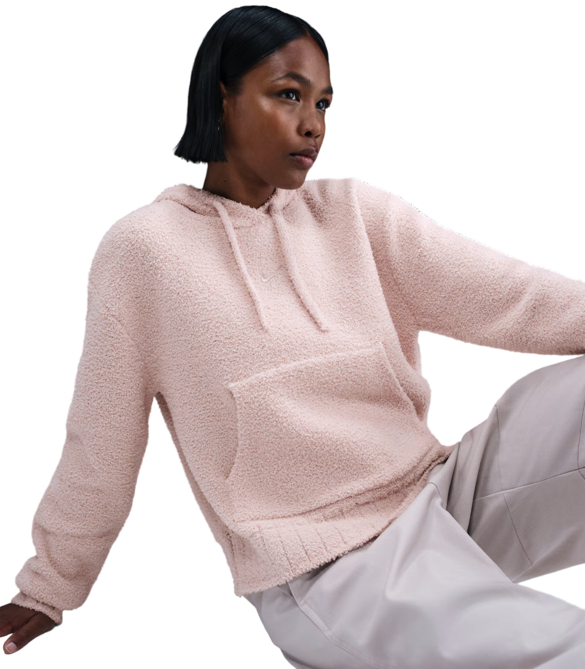 Nike Women’s Sportswear Phoenix Cozy Bouclé Hoodie “Silt Red”