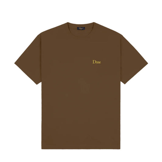 Dime Classic Small Logo T-Shirt "Dark Brown"