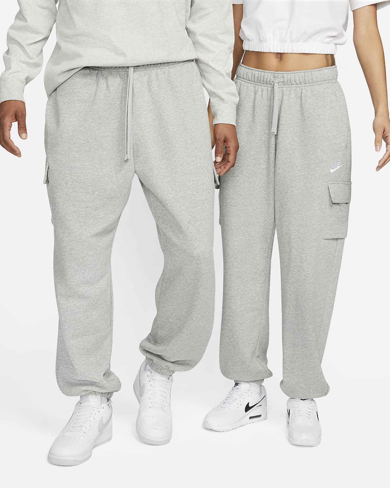 Nike Sportswear Club Fleece Women's Mid-Rise Oversized Cargo Sweatpants -  Grey