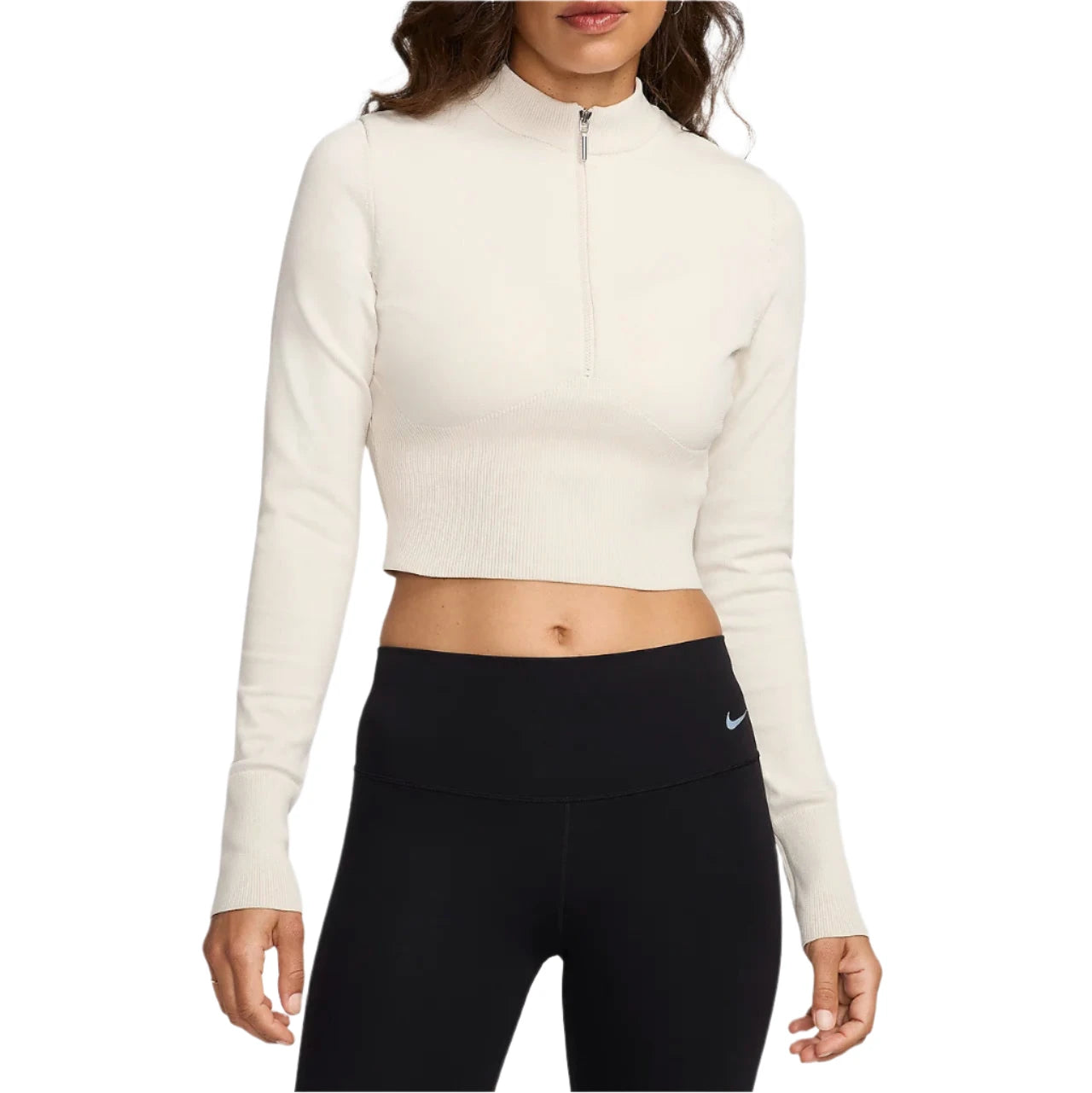 Nike Sportswear Chill Knit Women s Slim Long Sleeve Cropped Sweater 1 2 Zip Top