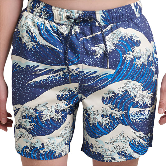 Superdry Vintage Core Hawaiian Swimshort "Great Wave Blue"