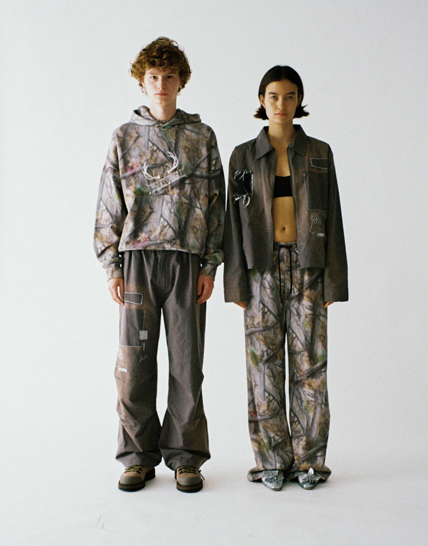 Jungles Real Fake Tree Drawstring Pants