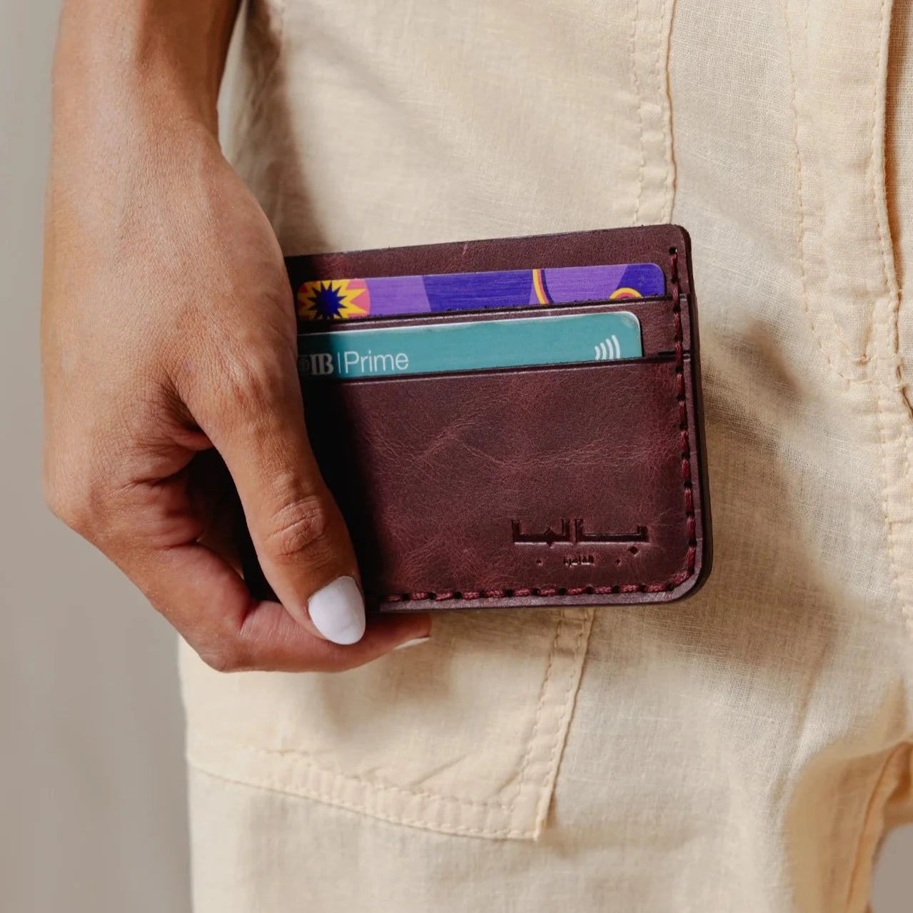 Palma Artisan Card Holder Burgundy