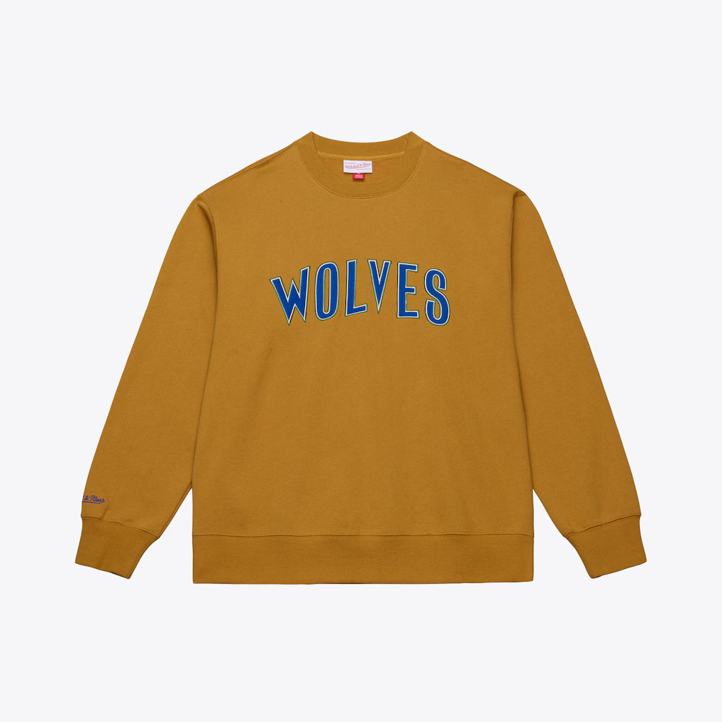 Mitchell & Ness NBA Minnesota Timberwolves Dusted Collection Vintage Fleece Crew