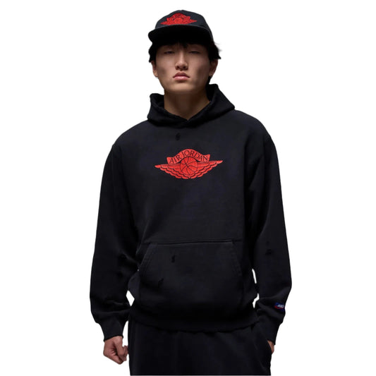 Jordan Rare Air Fleece Pullover "Black/Red"