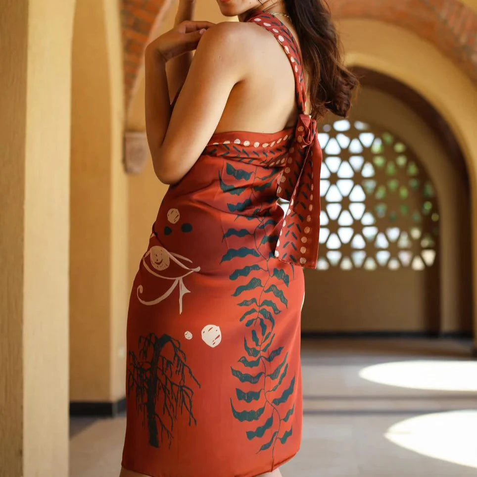 Palma Isis Sarong In Burnt Sienna