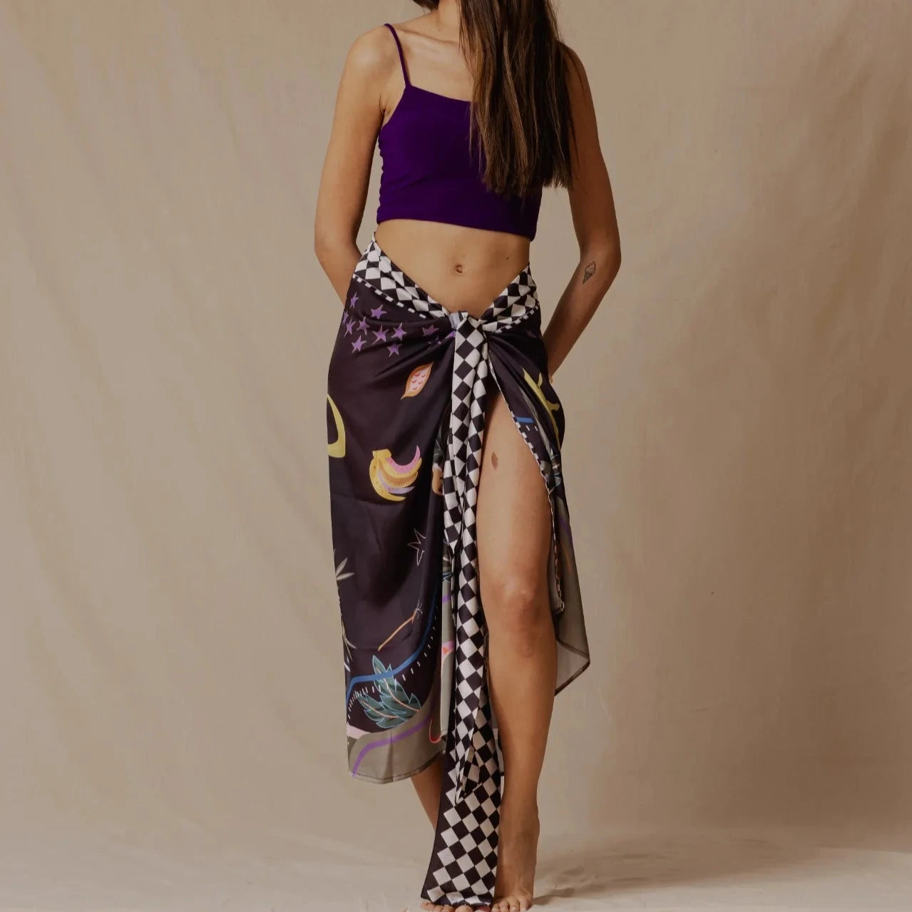 Palma Wilderness Lover Sarong Black