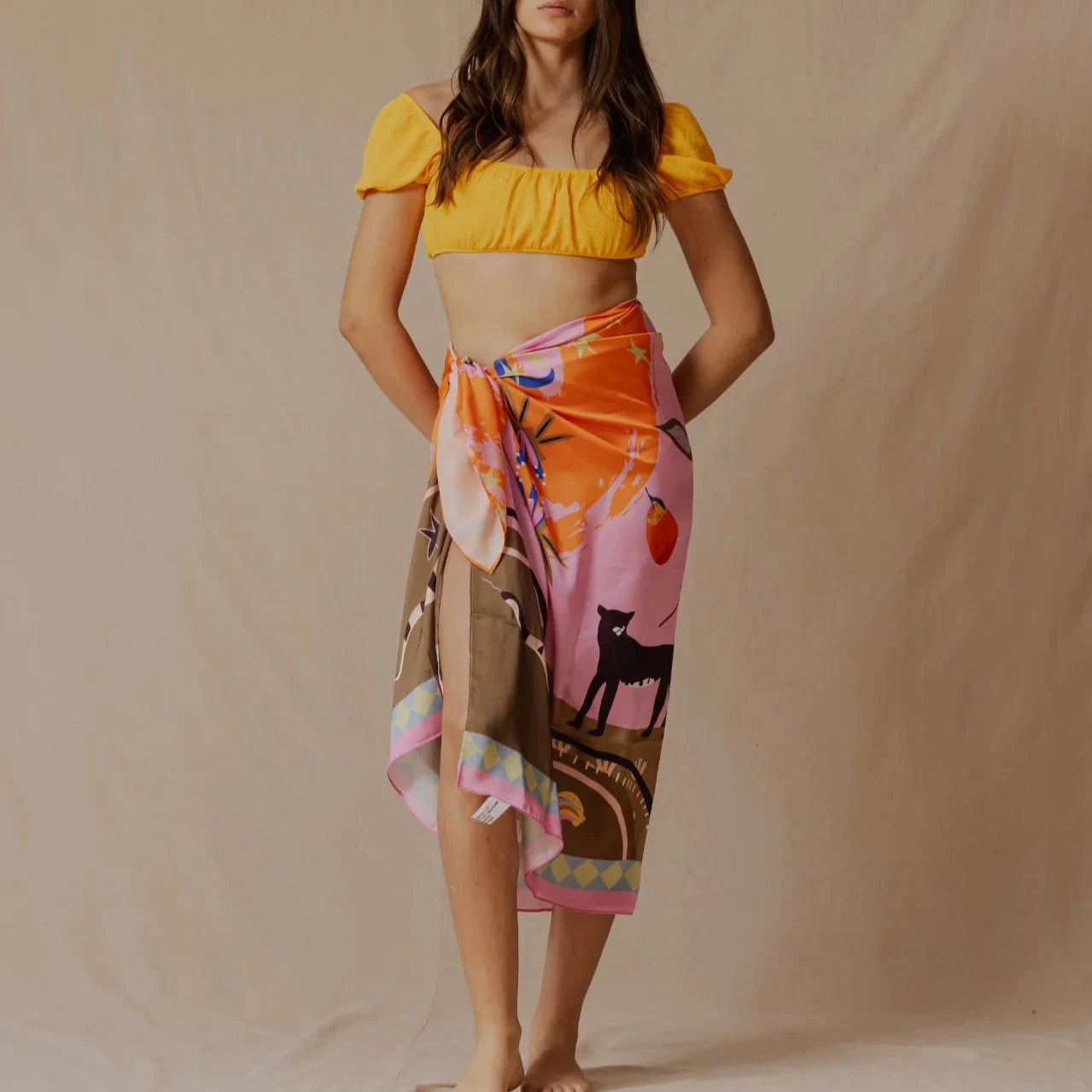 Palma Wilderness Lover Coverup Hot Pink X Orange