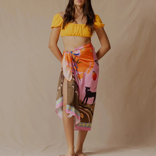 Palma Wilderness Lover Coverup Hot Pink X Orange