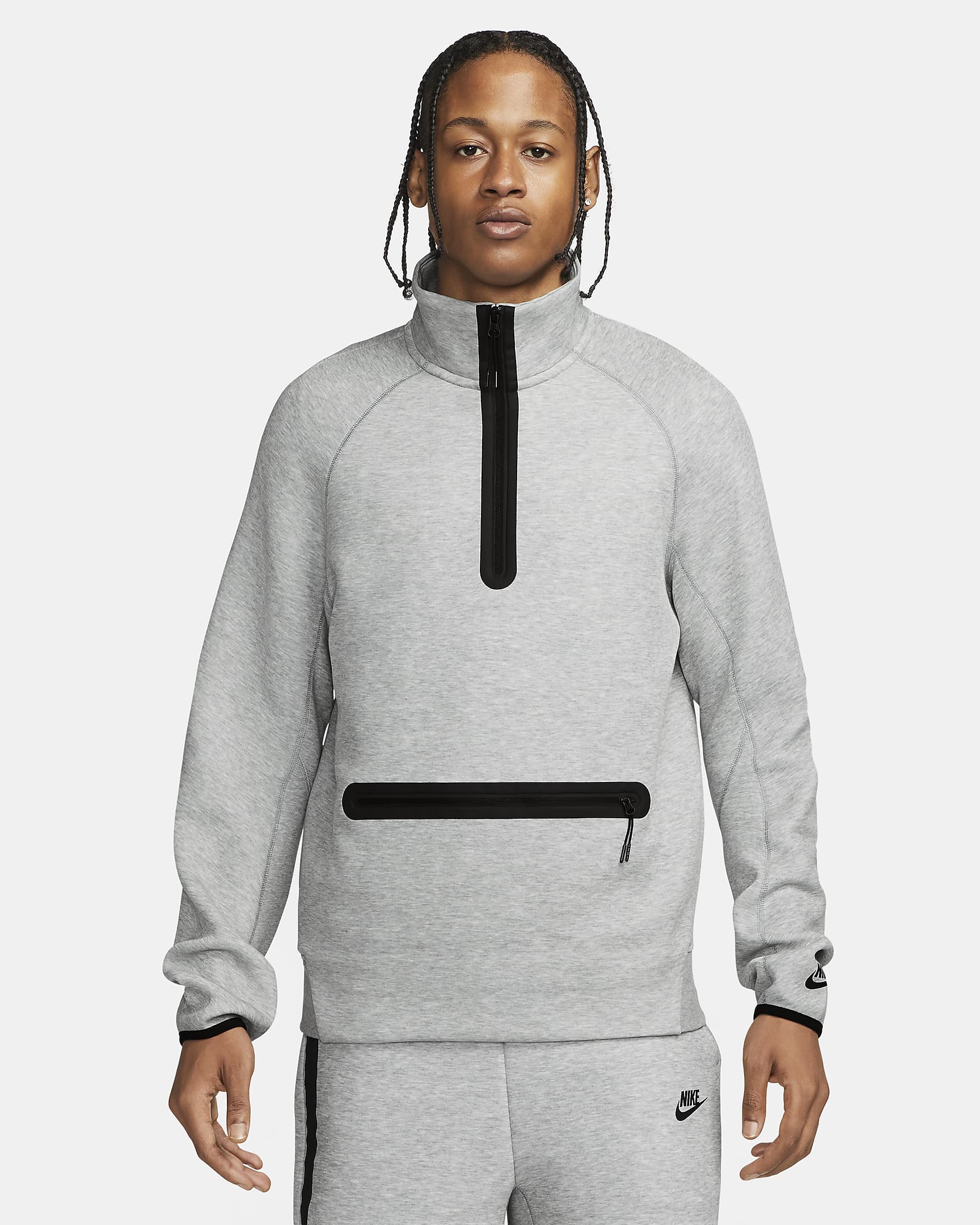 Nike Sportswear Tech Fleece Men's 1/2-Zip Sweatshirt Birch Heather –  STUDIIYO23