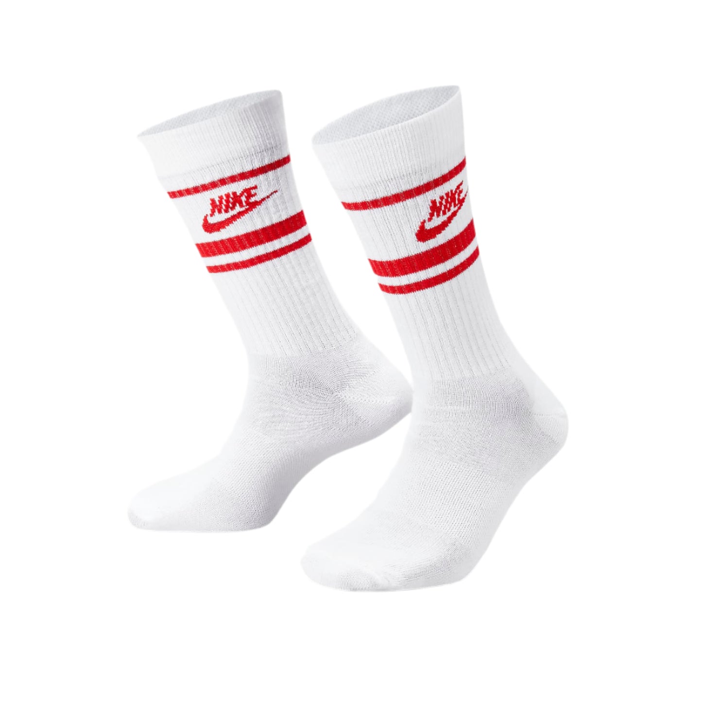 Nike Sportswear Everyday Essential Crew Socks 3 Pack "White/Red"