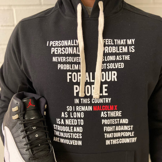 S23 Malcolm X Hoodie "Black"