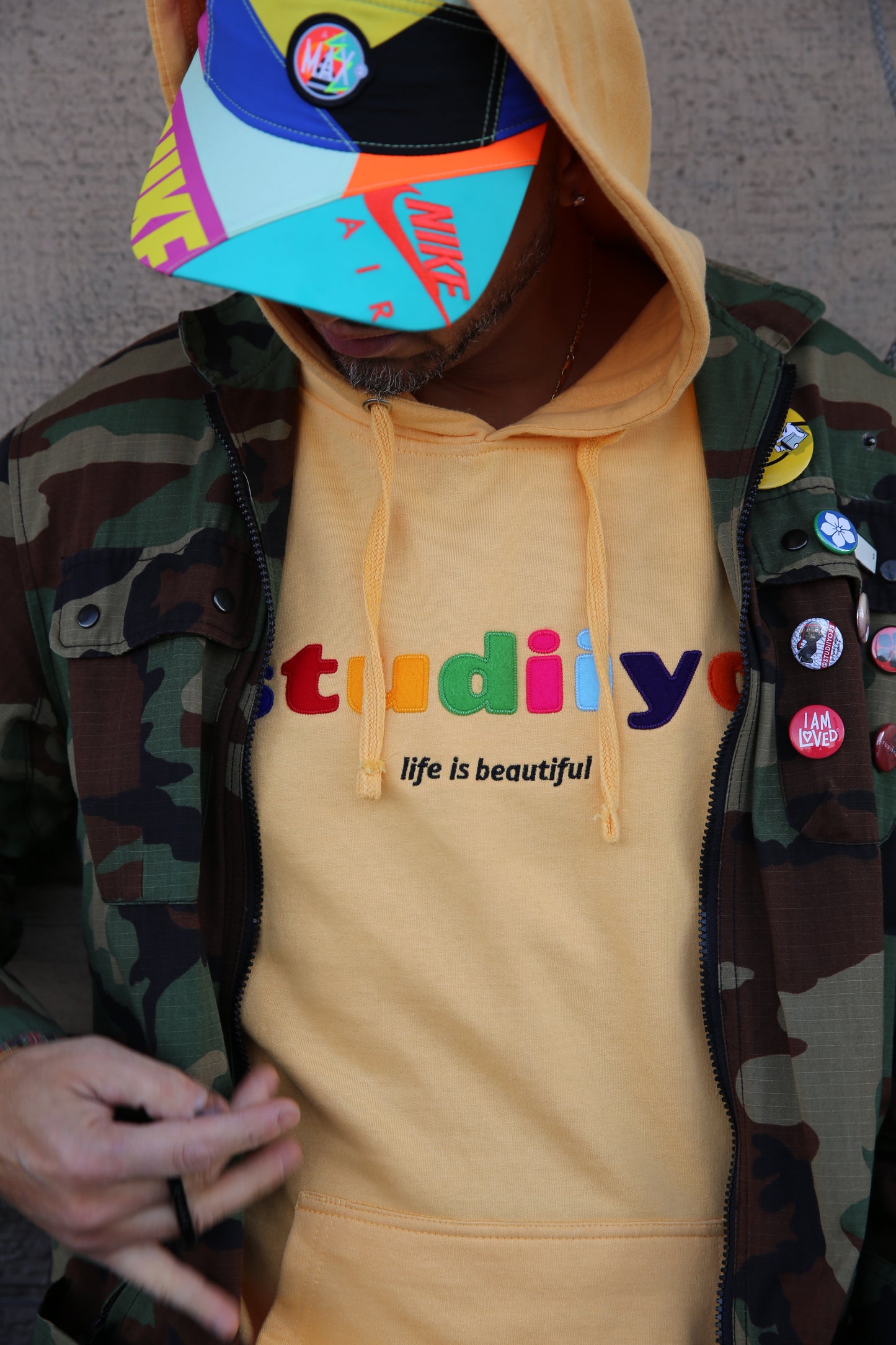 S23 Life Is Beautiful Hoodie - Peach