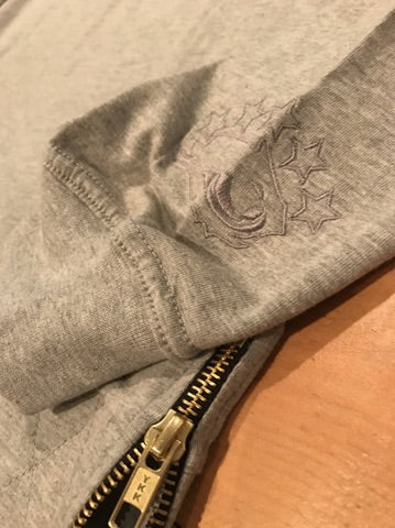 STUDIIYO Long-Sleeve Quilted Zip "Heather Grey"