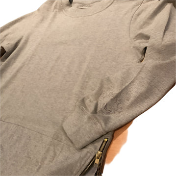 STUDIIYO Long-Sleeve Quilted Zip "Heather Grey"