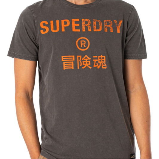 Superdry Vintage Corp Logo T-Shirt "Vintage Black"