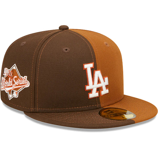 New Era Split LA Dodgers 1988 World Series Fitted "Brown"