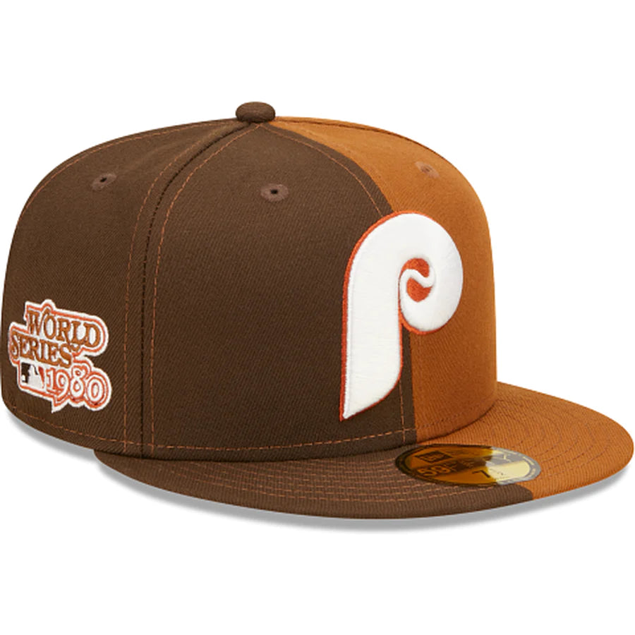 New Era Split Philadelphia Phillies 1980 World Series Fitted "Brown"