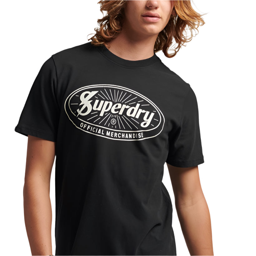 Superdry Vintage Lightning Logo Tee "Jet Black"