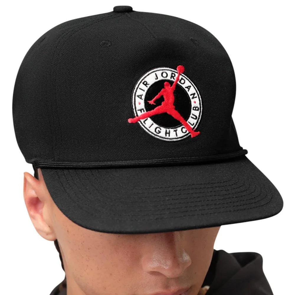 Jordan Flight Club Pro Unstructured Flat Bill Hat - Black
