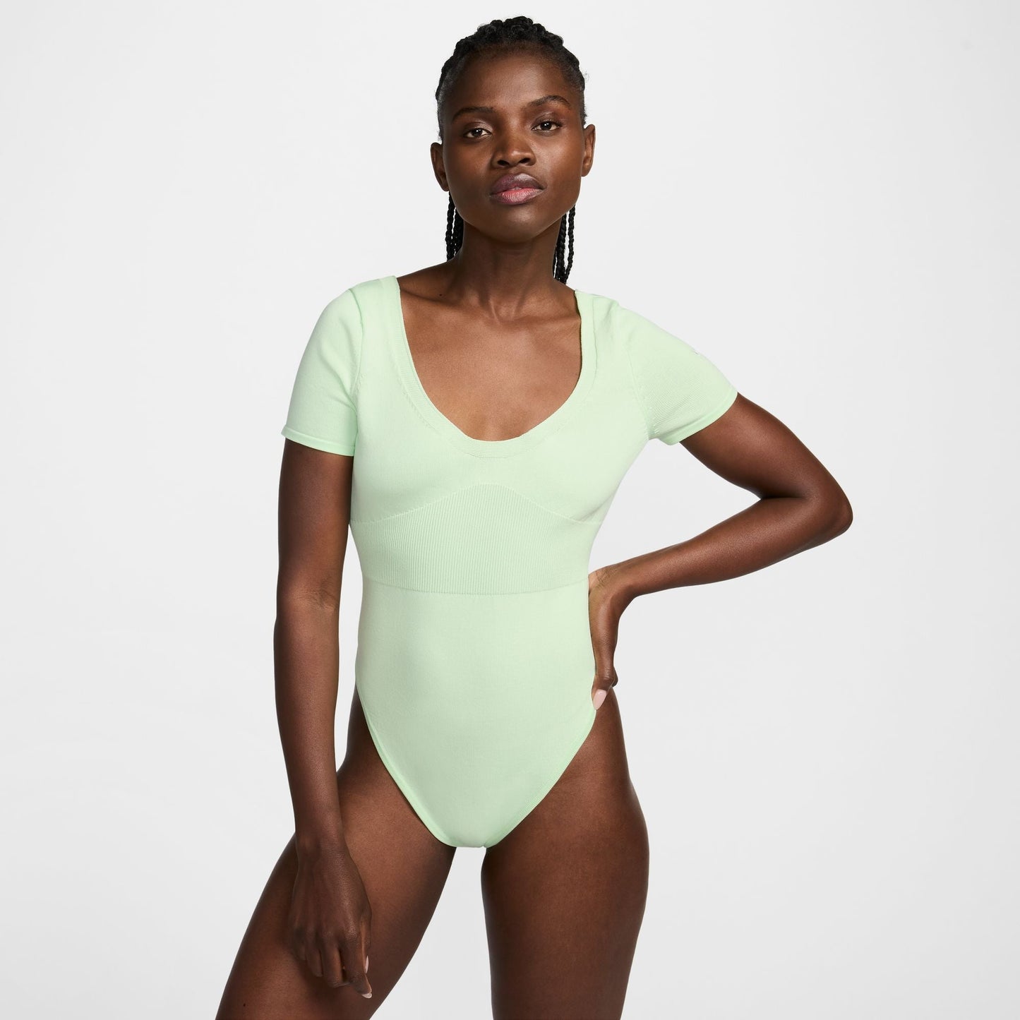 Nike Sportswear Chill Knit
Women's Tight Sweater Short-Sleeve Bodysuit - Green