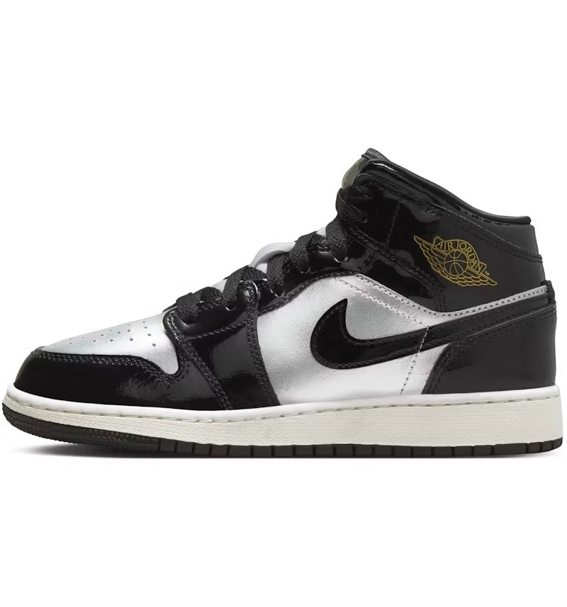 Jordan 1 Mid SE (GS) “Black Metallic Silver”