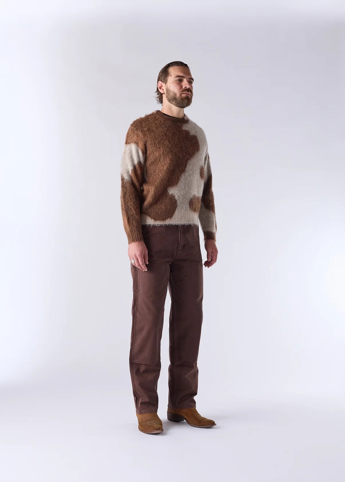 OTD Horsecoat Mohair Knit Sweater "Brown"