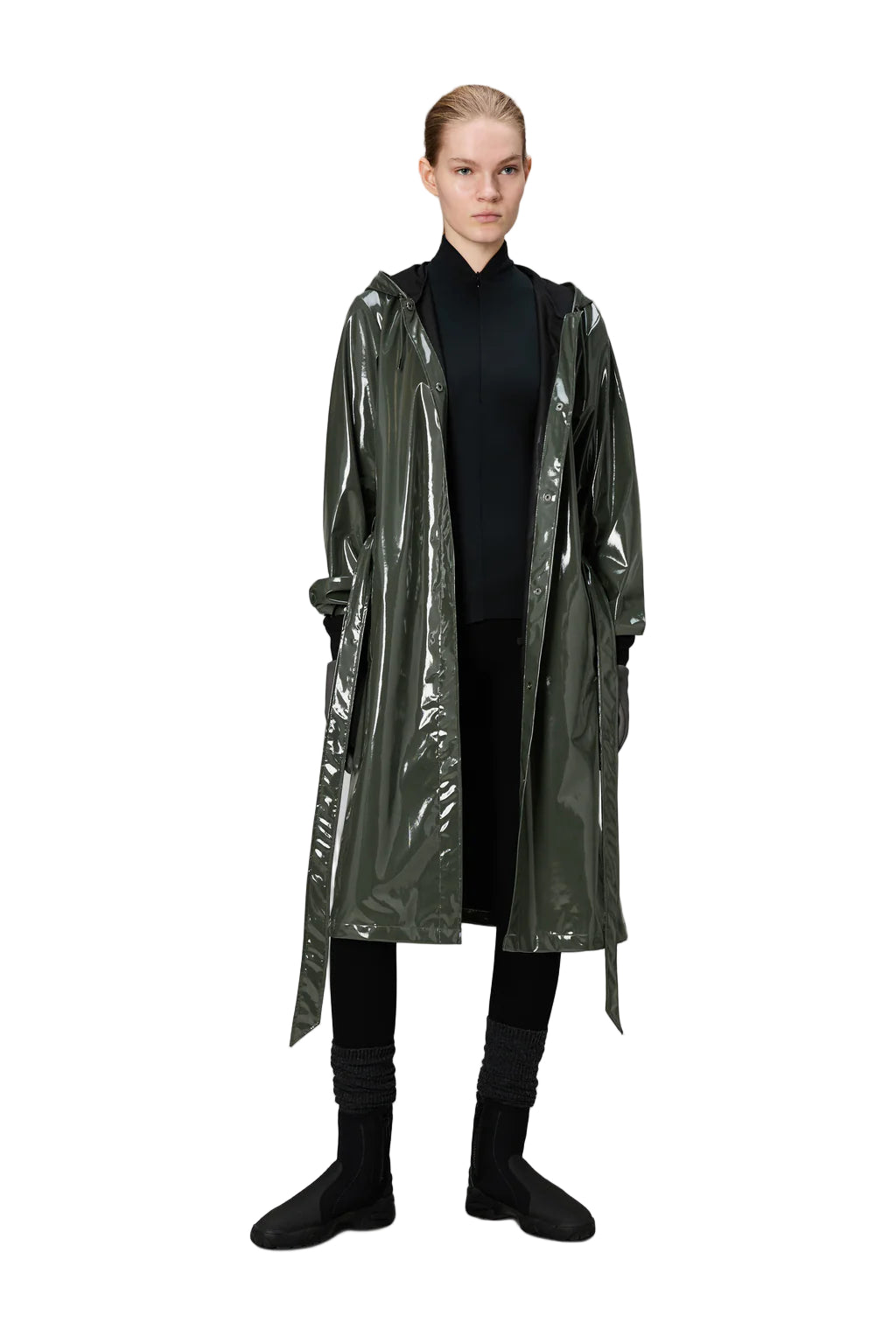RAINS A-Line Longer Women's Jacket "Swamp"
