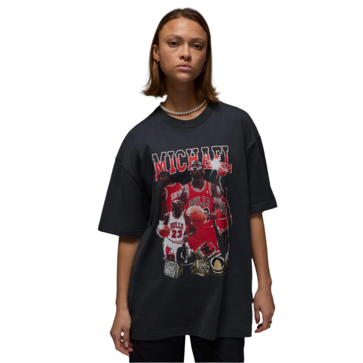 Jordan Women's Oversized Short-Sleeve Graphic T-Shirt "Black"