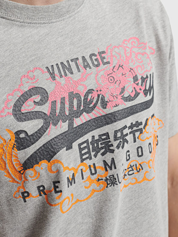 Superdry Vintage VL Narrative Tee "Grey Marl"