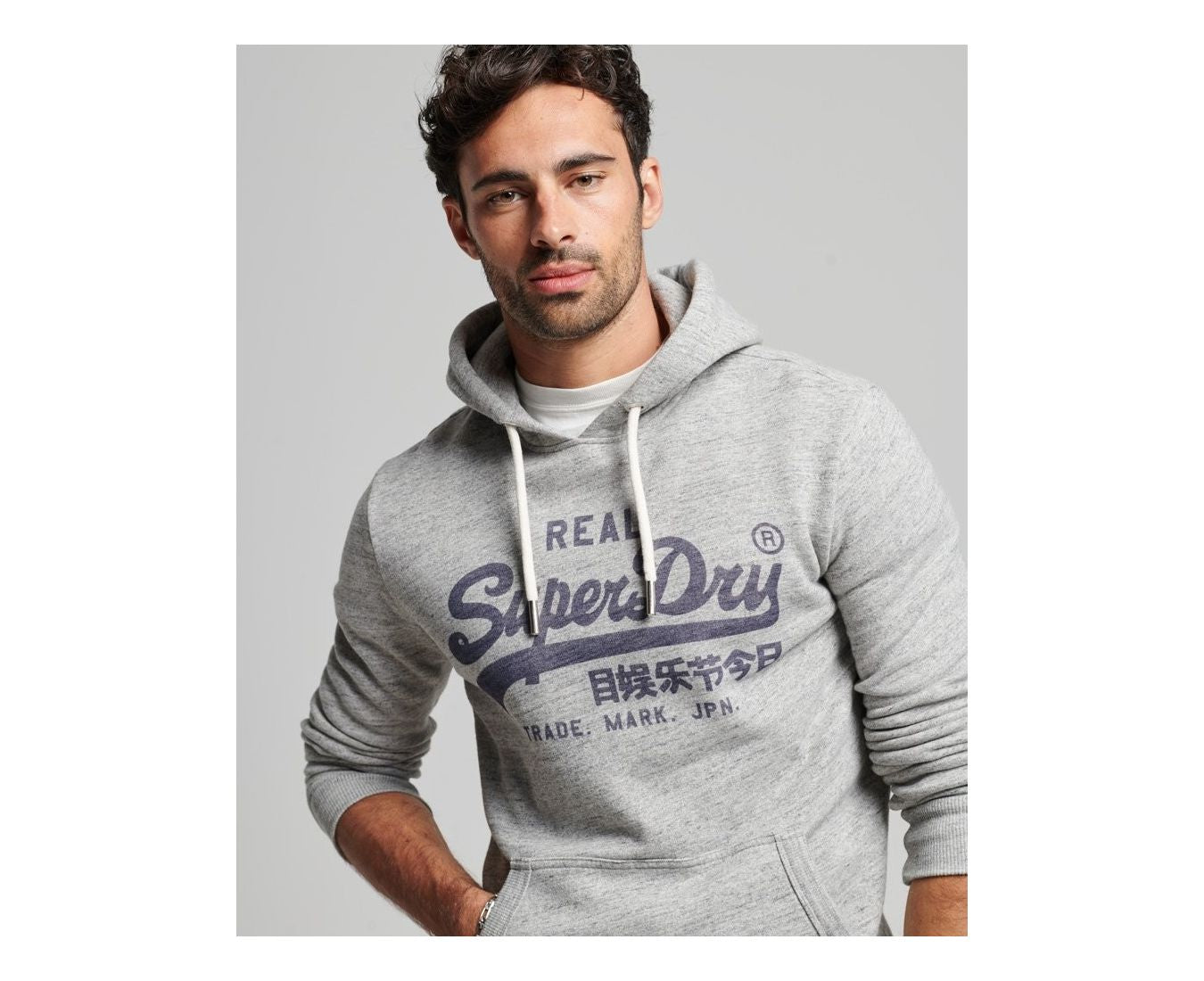 Superdry Vintage VL Hoodie "Athletic Grey Marl"