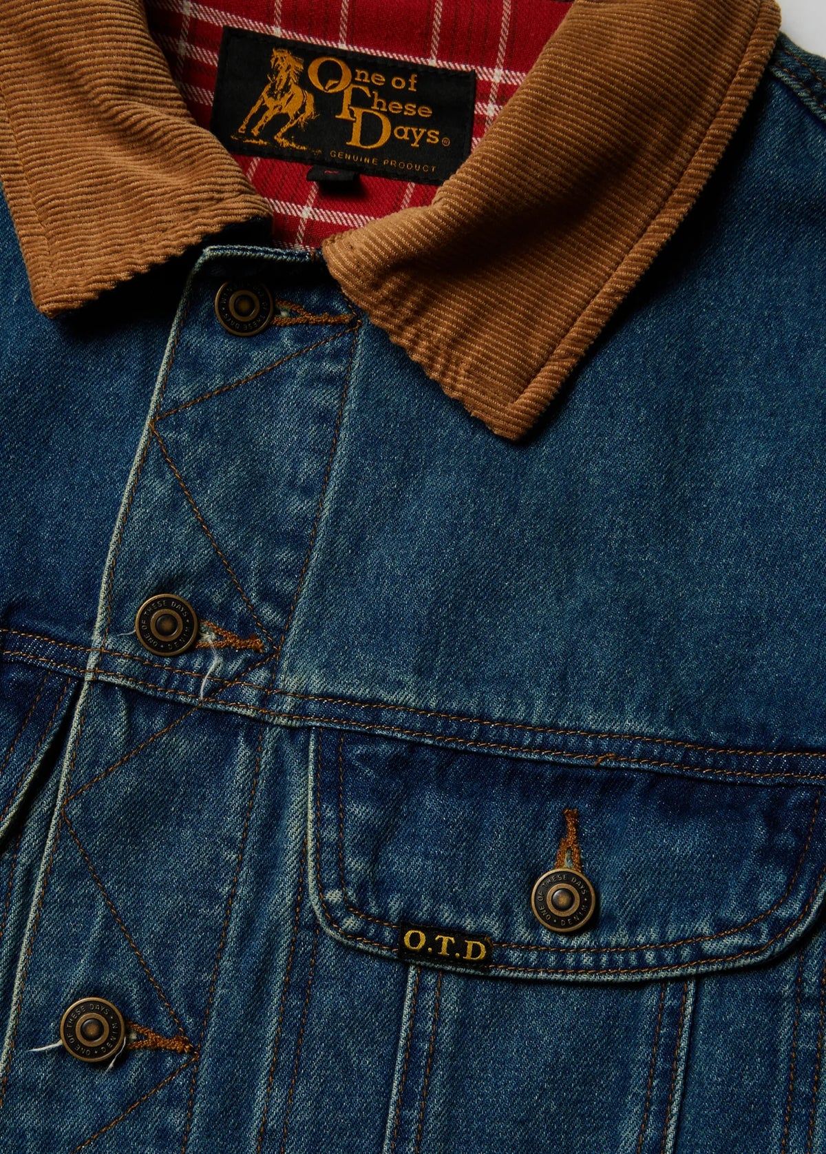 OOTD Lined Trucker Jacket "Washed Denim"