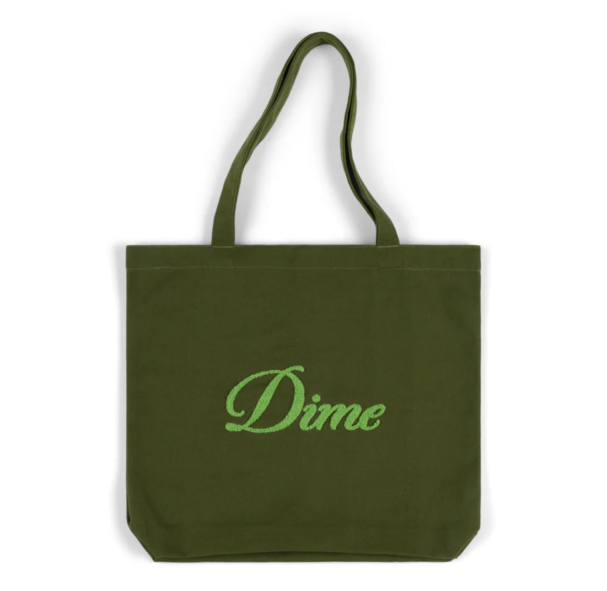 Dime Cursive Chenille Tote Bag