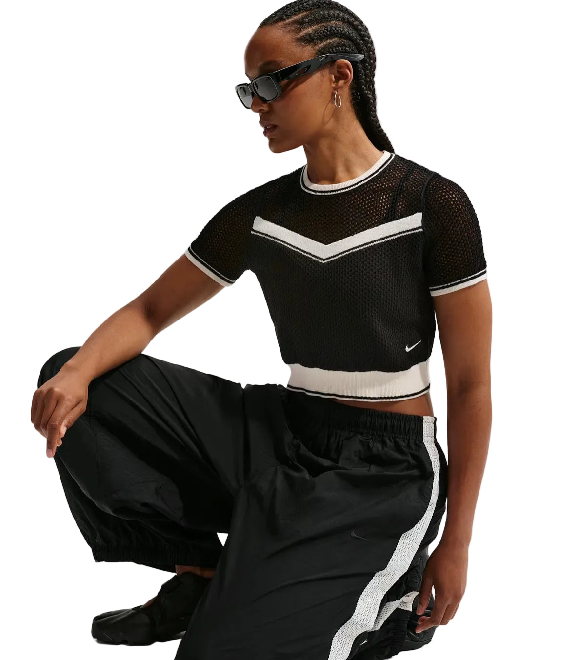 Nike Women's Sportswear Chill Knit Tight Cropped Top “Black”