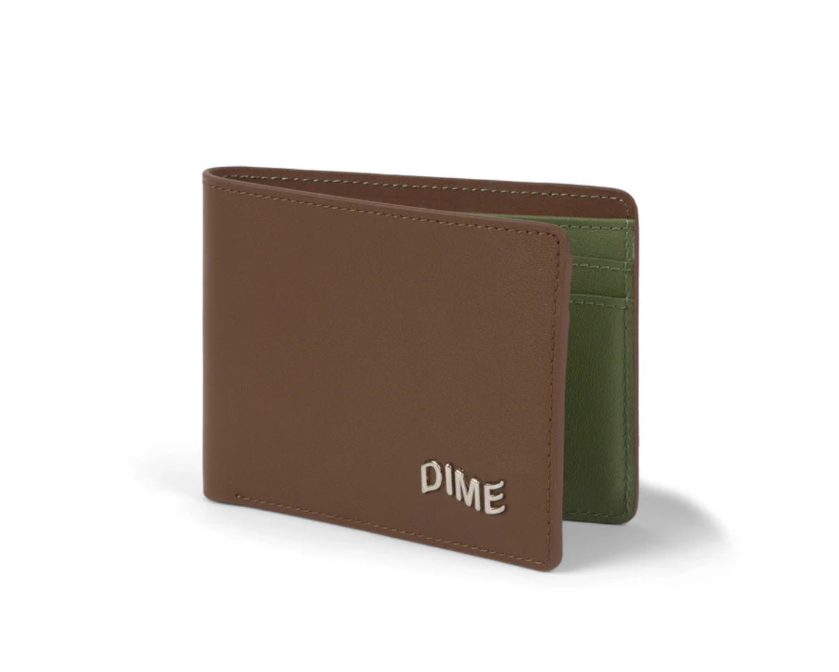 Dime Bifold Leather Wallet “Olive”