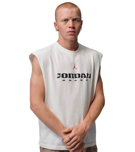 Jordan Brooklyn Men’s Sleeveless Muscle Top “White”