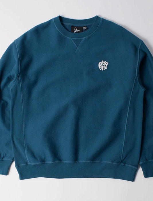 Balloon Logo Cross-Grain Crewneck Blue